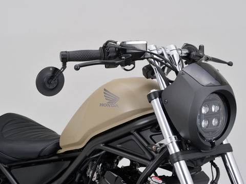 ハイサイダー バーエンドミラー コネロ ショート マットブラック 左右共通 片側1本入