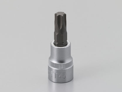 ヘクサロビュラ穴用ソケット トルクス T-45