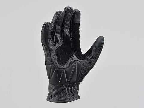 ヘンリービギンズ HBG-129 パンチングメッシュ スタンダード カウレザー グローブ ブラック Sサイズ スタンダード