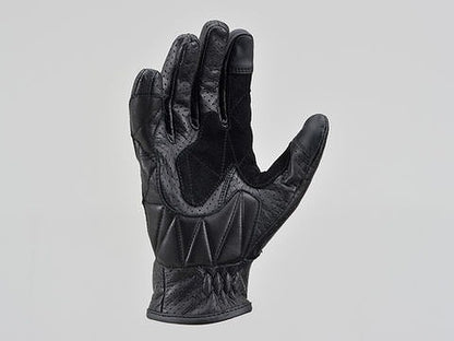 ヘンリービギンズ HBG-129 パンチングメッシュ スタンダード カウレザー グローブ ブラック Sサイズ スタンダード