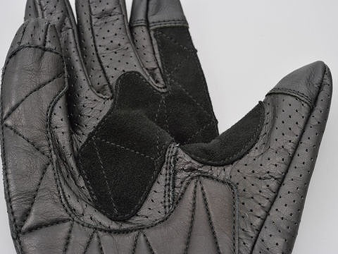 ヘンリービギンズ HBG-129 パンチングメッシュ スタンダード カウレザー グローブ ブラック Sサイズ スタンダード