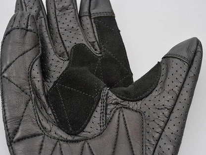 ヘンリービギンズ HBG-129 パンチングメッシュ スタンダード カウレザー グローブ ブラック Sサイズ スタンダード