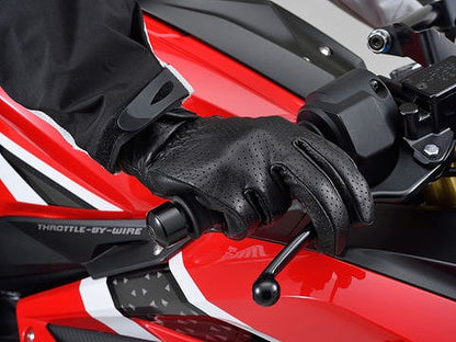 ヘンリービギンズ HBG-129 パンチングメッシュ スタンダード カウレザー グローブ ブラック Sサイズ スタンダード