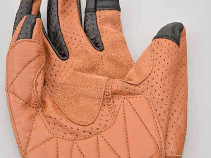 ヘンリービギンズ HBG-129 パンチングメッシュ スタンダード カウレザー グローブ ブラウン Mサイズ スタンダード