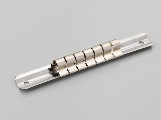 ソケットレール 3/8インチ(9.5mm) スチール製 角クリップ7個付き