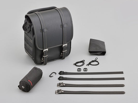 ヘンリービギンズ サドルバッグ DHS-18 ブラック 容量13L 合皮 汎用