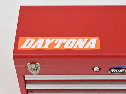 DAYTONA ステッカー オレンジ/白(文字) 250mm×50mm 角ステッカー