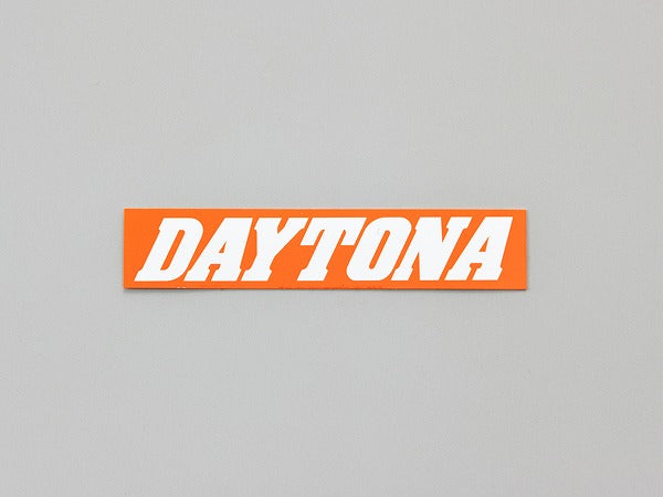 DAYTONA ステッカー オレンジ/白(文字) 80mm×16mm 角ステッカー