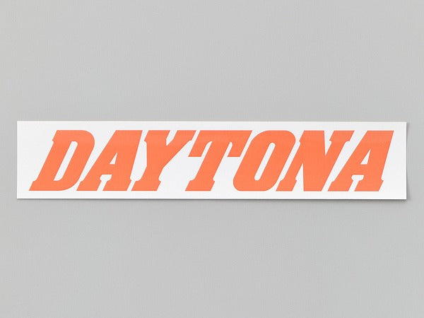 DAYTONA ステッカー 白/オレンジ(文字) 250mm×50mm 角ステッカー