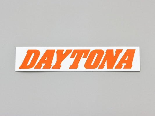 DAYTONA ステッカー 白/オレンジ(文字) 150mm×30mm 角ステッカー