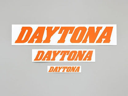 DAYTONA ステッカー 白/オレンジ(文字) 150mm×30mm 角ステッカー