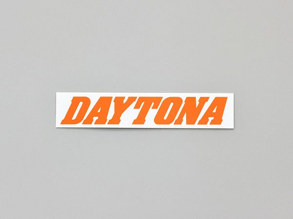 DAYTONA ステッカー 白/オレンジ(文字) 80mm×16mm 角ステッカー