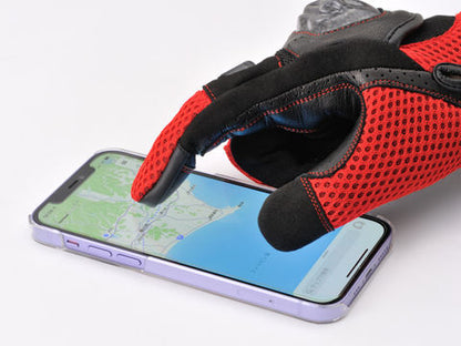 HBG-116 カーボンメッシュグローブ レッド Lサイズ