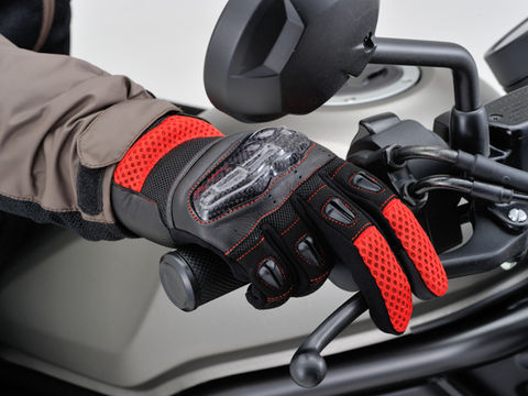 HBG-116 カーボンメッシュグローブ レッド Lサイズ