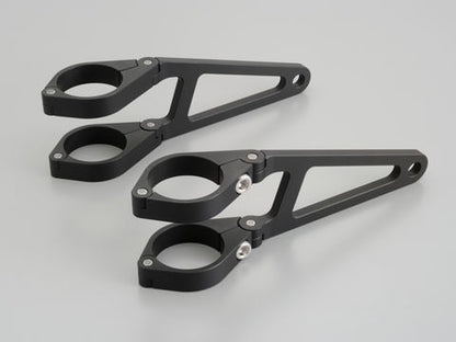 Aluminum Headlight Bracket Long Matte Black φ35