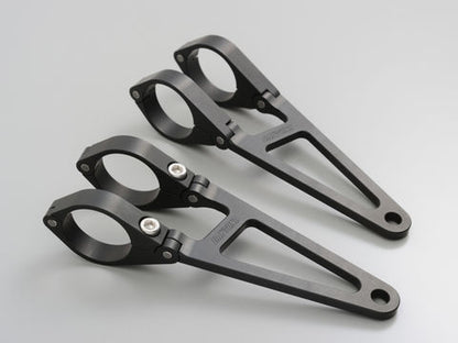 Aluminum Headlight Bracket Long Matte Black φ35