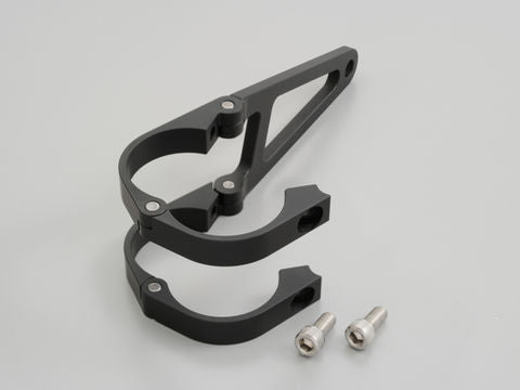 アルミヘッドライトブラケット ロング マットブラック φ41