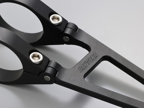 アルミヘッドライトブラケット ロング マットブラック φ41