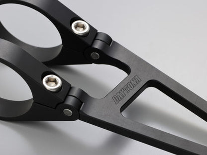 アルミヘッドライトブラケット ロング マットブラック φ41