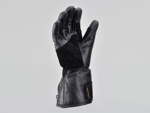 HBG-076 カウレザーロングウインターグローブ ブラック Lサイズ