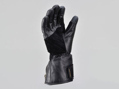 HBG-076 カウレザーロングウインターグローブ ブラック Lサイズ