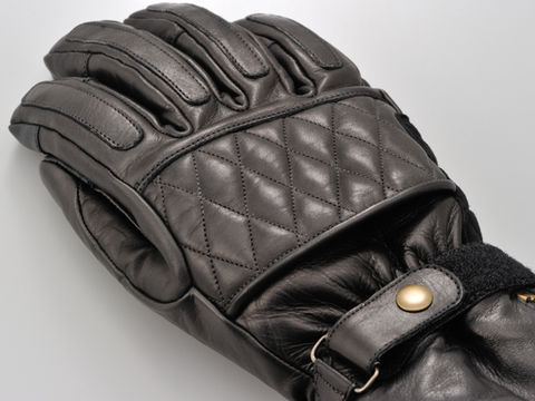HBG-076 カウレザーロングウインターグローブ ブラック Lサイズ