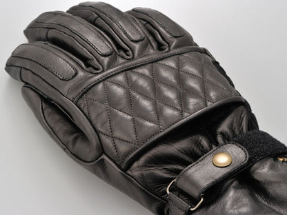 HBG-076 カウレザーロングウインターグローブ ブラック Lサイズ