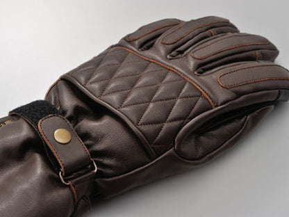 HBG-076 カウレザーロングウインターグローブ ブラウン Mサイズ
