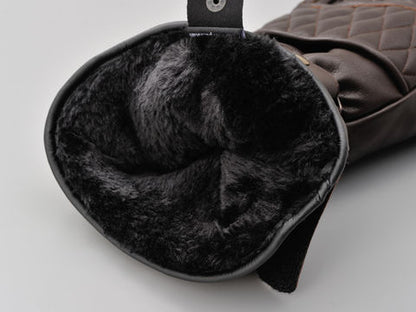 HBG-076 カウレザーロングウインターグローブ ブラウン Lサイズ