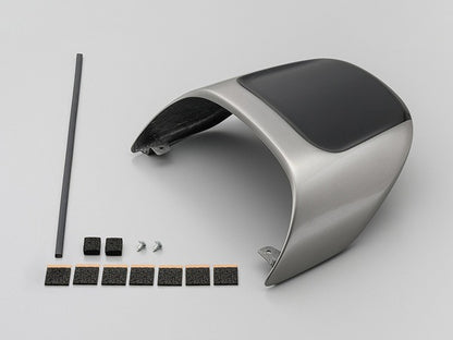 Single Seat Cowl, Black/Silver Metallic, HAWK11