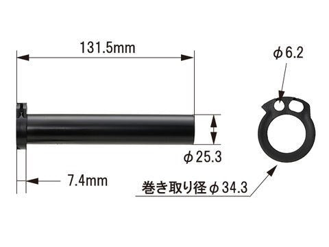 FLATスロットルスリーブ 黒 HONDA-1