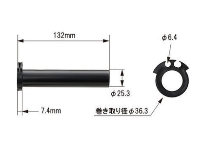 FLATスロットルスリーブ 黒 YAMAHA-1