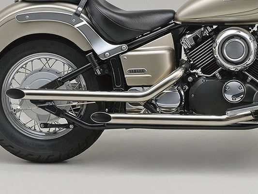 ドラッグパイプマフラー ステンレス製バフ仕上げ ドラッグスター/ドラッグスタークラシック400 '10～