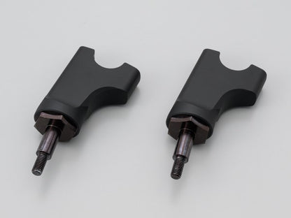 Setback Risers Matte Black Rebel 1100