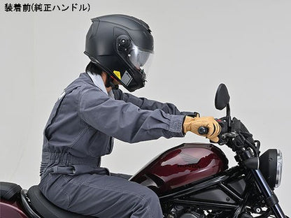 Setback Risers Matte Black Rebel 1100