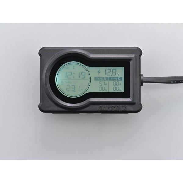 マルチメーター＆USB電源 Type-A+Type-C