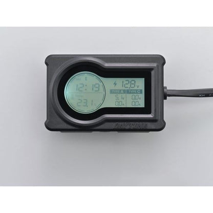 マルチメーター＆USB電源 Type-A+Type-C