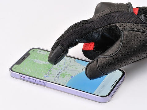 DG-002 フルメッシュプロテクターグローブ レッド M