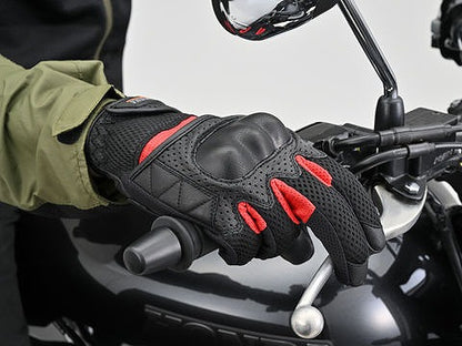 DG-002 フルメッシュプロテクターグローブ レッド L