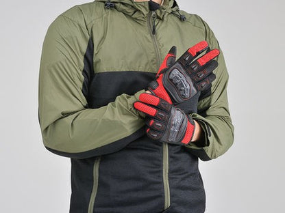 DG-003 カーボンメッシュグローブ レッド L