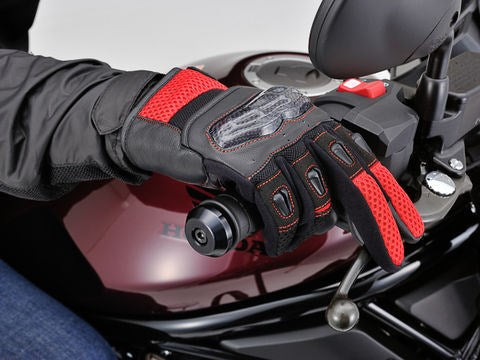 DG-003 カーボンメッシュグローブ レッド L