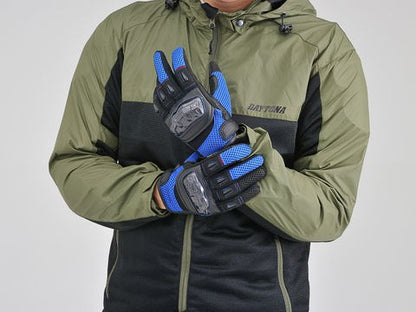 DG-003 カーボンメッシュグローブ ブルー L