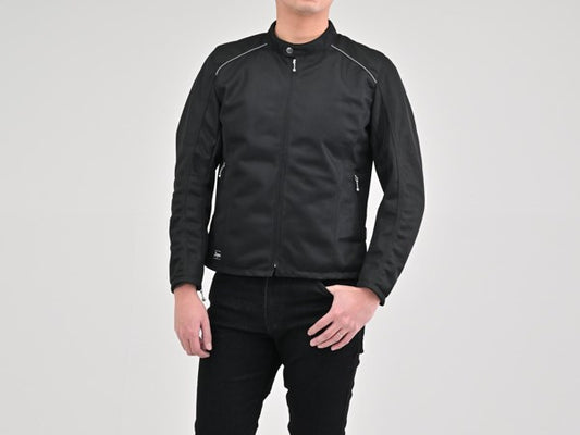 DJ-003 メッシュシングルライダース ブラック S