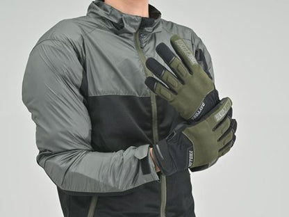 Soft Fit Leather Winter Gloves - Khaki