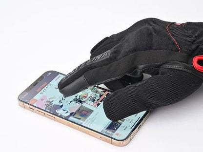 Soft Fit Leather Winter Gloves Red