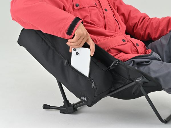 ハイバックローチェアMIL ブラック 約H740×W550×D600(mm)