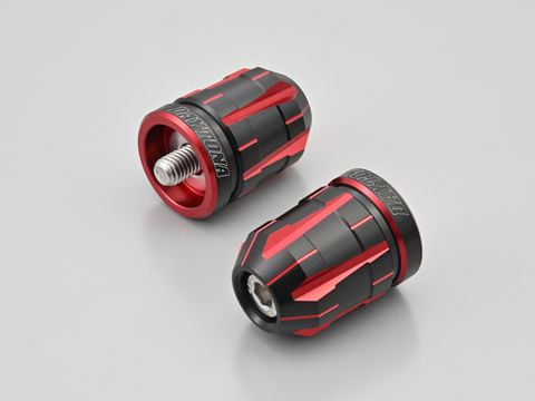 PREMIUM ZONE ハンドルバーエンドプラグ TECHNO レッド M8 カワサキ
