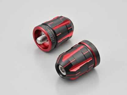 PREMIUM ZONE ハンドルバーエンドプラグ TECHNO レッド M8 カワサキ