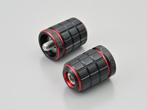 PREMIUM ZONE ハンドルバーエンドプラグ BRICK レッド M8 カワサキ