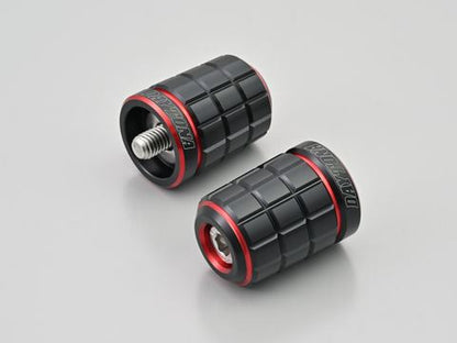 PREMIUM ZONE ハンドルバーエンドプラグ BRICK レッド M8 カワサキ